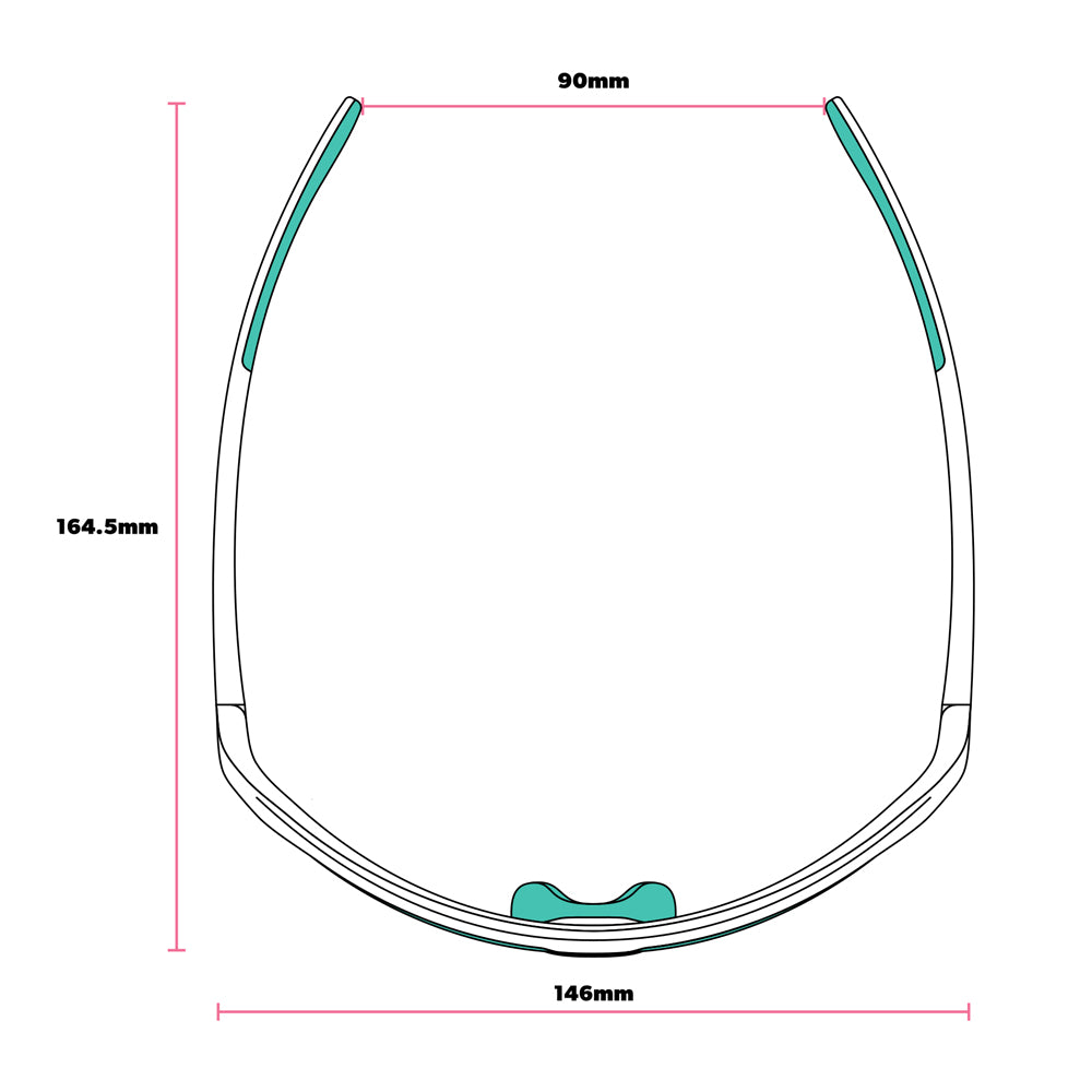 Óculos de Sol de Corrida Lente Única Vermelho Polarizado Espelhado - Dante's Shin Splint Inferno