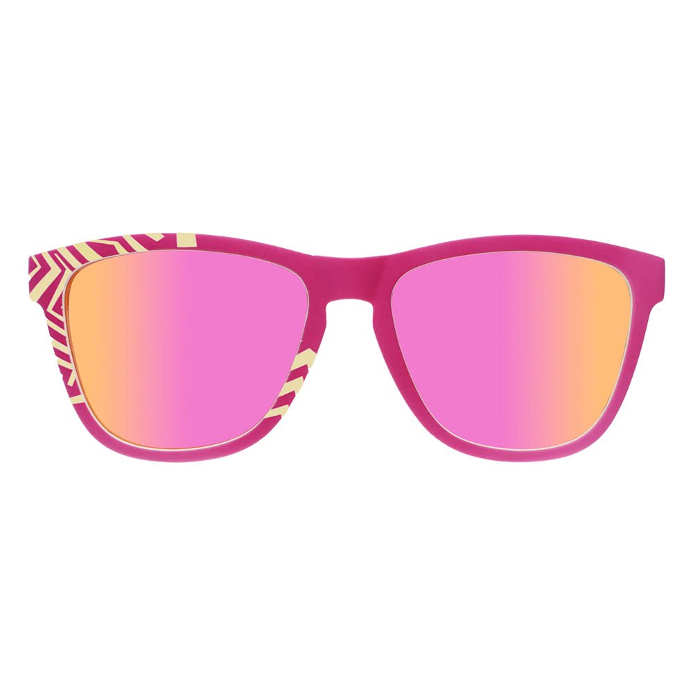 Óculos de Sol Quadrado Bege e Rosa Polarizado com Proteção UV400 - Neon Is My Neutral