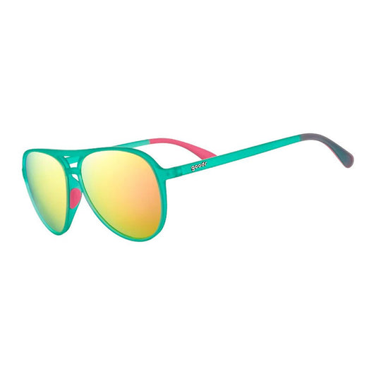 Óculos de Sol Aviador Verde e Rosa com Lente Espelhada - Kitty Hawkers Ray Blockers