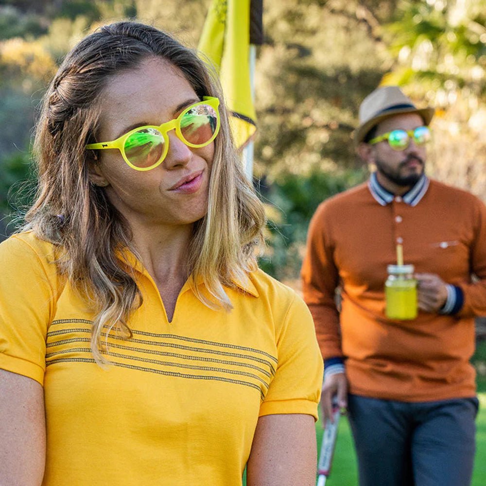 Óculos de Sol Redondo Amarelo Polarizado com Proteção UV400 - Fade-er-ade Shades