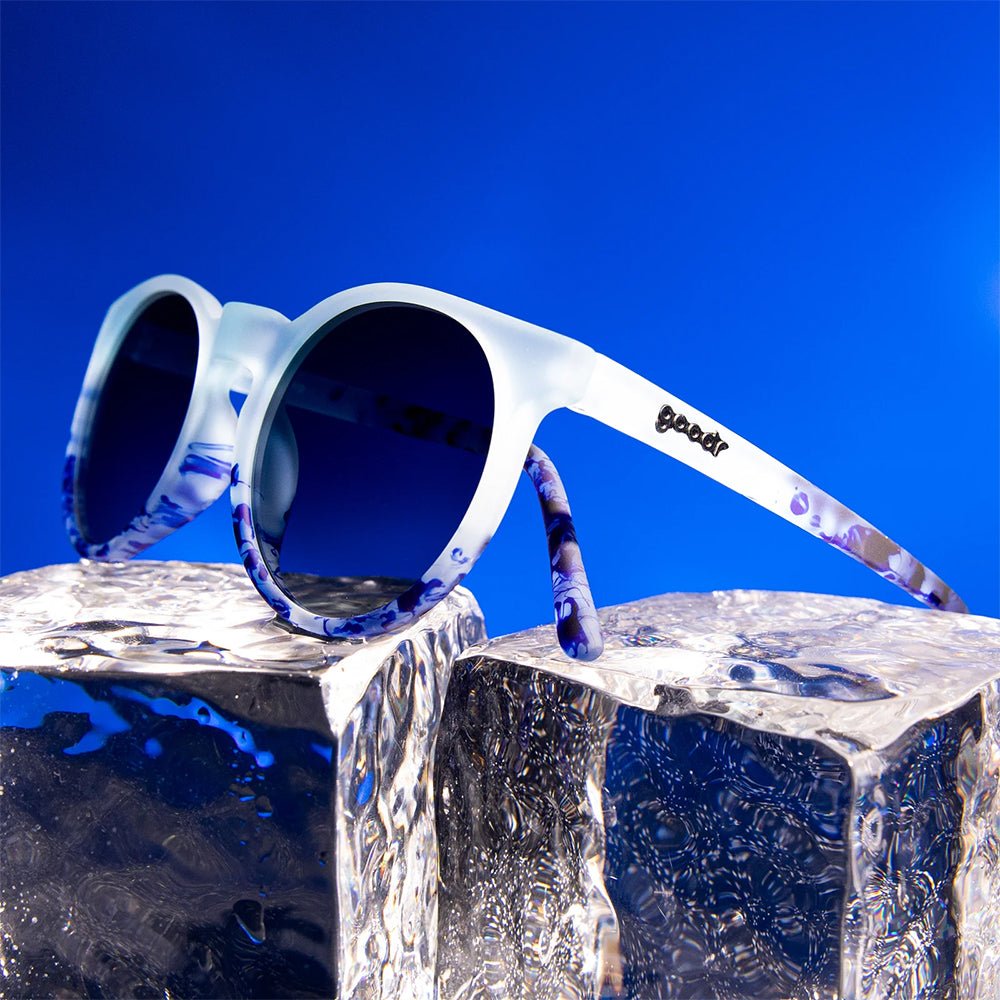 Óculos de Sol Polarizado Redondo Azul Proteção UV400 Redutor de Brilho - That Literal Drip