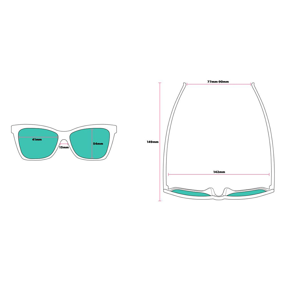 Óculos de Sol Quadrado Branco Polarizado com Proteção UV400 - The Mod One Out