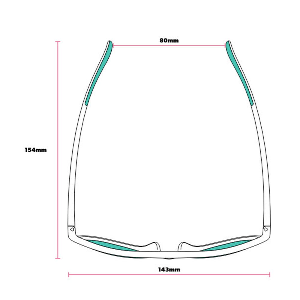 Óculos de Sol Aviador Verde e Rosa com Lente Espelhada - Kitty Hawkers Ray Blockers