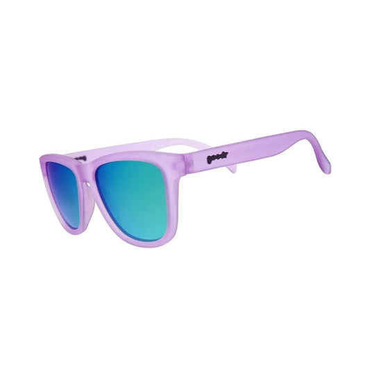 Óculos de Sol Polarizado Quadrado com Armação Lilás e Lente Verde Espelhada - Lilac It Like That!!!