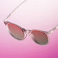 Óculos de Sol Polarizado Lilás Translúcido Lente com Proteção UV400 Mauve Mood Board