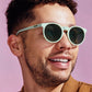 Óculos de Sol Polarizado Redondo Verde com Proteção UV400 - Incognito Plant Parent