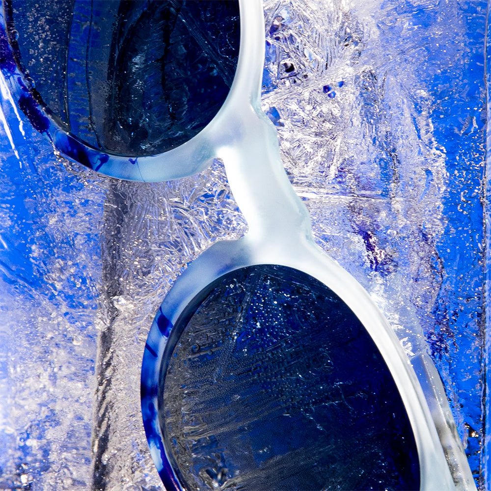 Óculos de Sol Polarizado Redondo Azul Proteção UV400 Redutor de Brilho - That Literal Drip