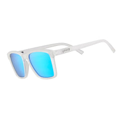 Óculos de Sol Polarizado Branco com Lente Azul Espelhada - Middle Seat Advantage