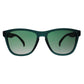 Óculos de Sol Polarizado Quadrado com Armação e Lente Verde Escuro  - 90s Sedan Style Icon