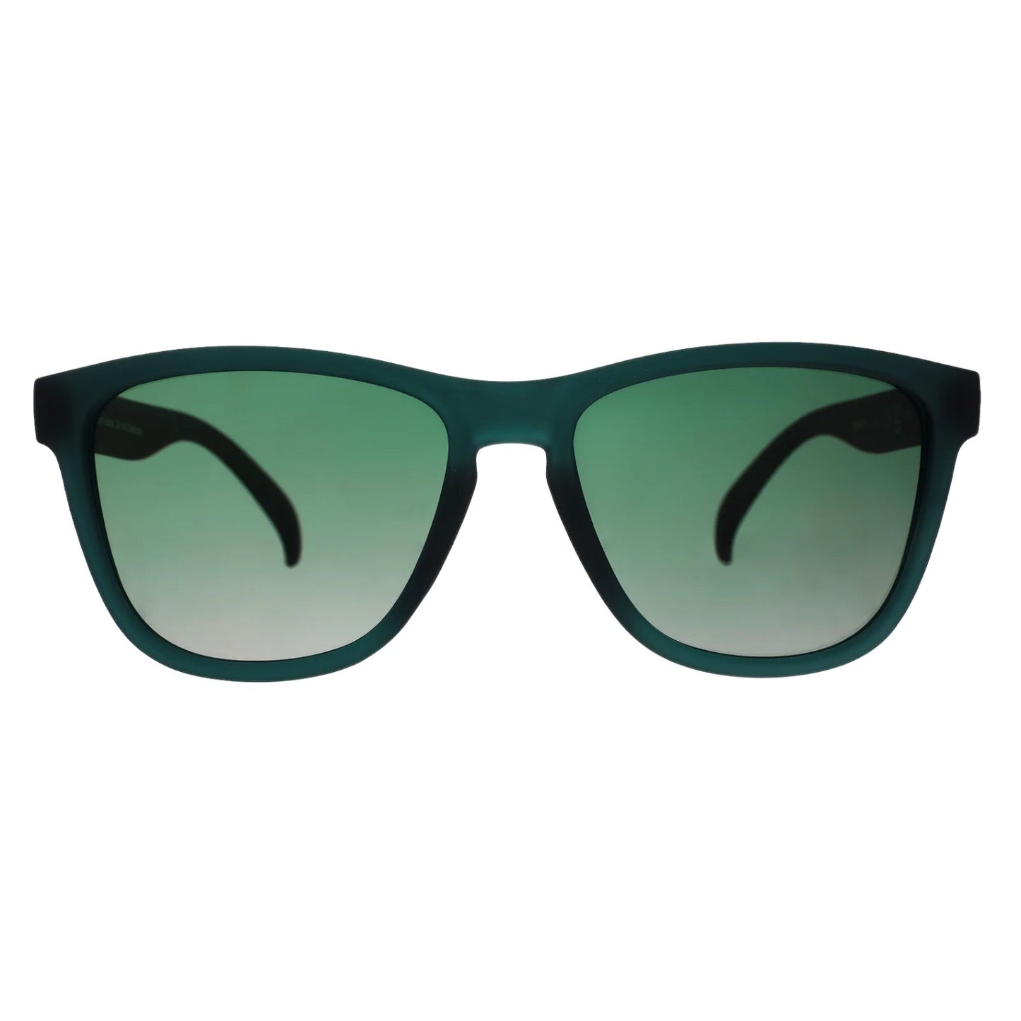 Óculos de Sol Polarizado Quadrado com Armação e Lente Verde Escuro  - 90s Sedan Style Icon