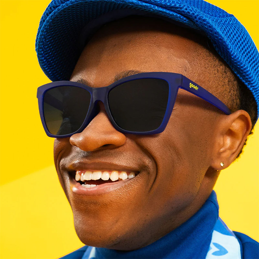 Óculos de Sol Quadrado Azul Polarizado com Proteção UV400 - Pop Art Prodigy