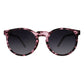 Óculos de Sol Polarizado Redondo Rosa Estampado Lente Preta Proteção UV400 - Fluent In Silence