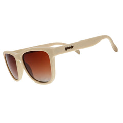 Óculos de Sol Polarizado Quadrado com Armação Bege e Lente Marrom  - Toasted Marshmallow Magic