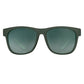 Óculos de Sol Polarizado Quadrado Grande com Armação Verde e Lente Verde  -  Mint Julep Electroshocks