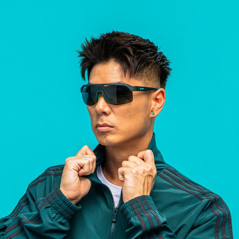 Óculos de Sol de Corrida Lente Única Verde Polarizado - Electric Zen Machine