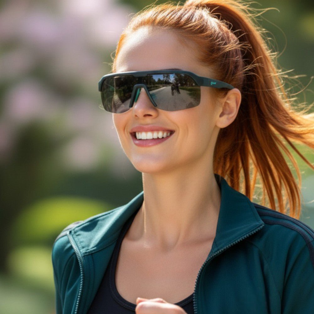 Óculos de Sol de Corrida Lente Única Verde Polarizado - Electric Zen Machine