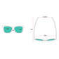 Óculos de Sol Quadrado Branco Polarizado com Proteção UV400 - The Mod One Out