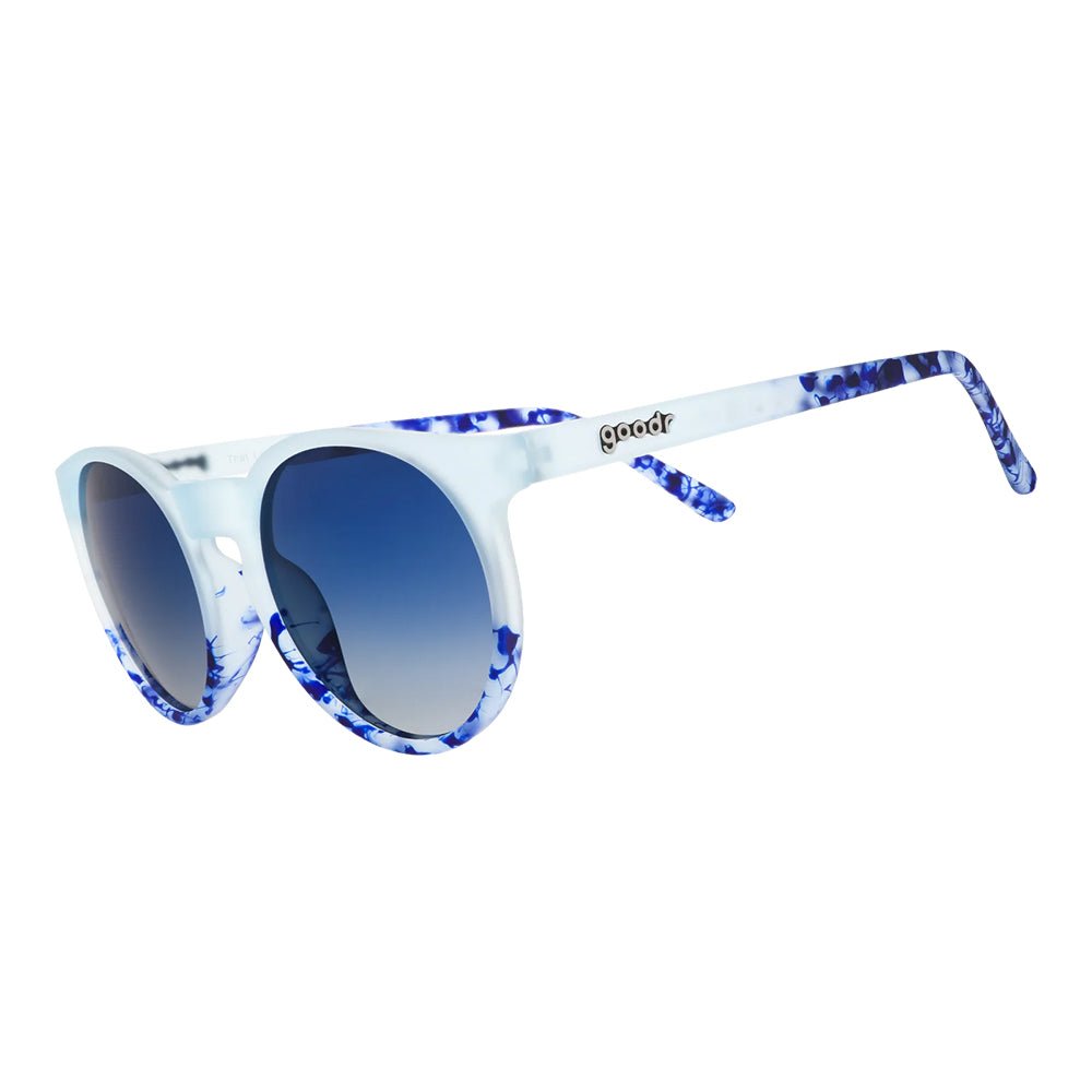 Óculos de Sol Polarizado Redondo Azul Proteção UV400 Redutor de Brilho - That Literal Drip