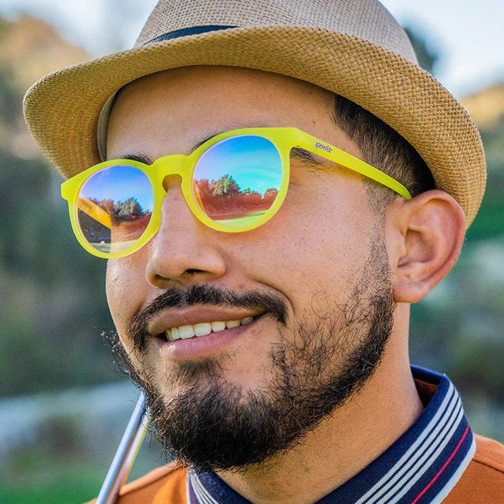 Óculos de Sol Redondo Amarelo Polarizado com Proteção UV400 - Fade-er-ade Shades