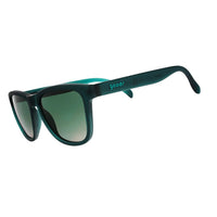 Óculos de Sol Polarizado Quadrado com Armação e Lente Verde Escuro  - 90s Sedan Style Icon