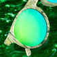 Óculos de Sol Perfomance Polarizado Redondo Armação Transparente com Verde - Marble Arts Master
