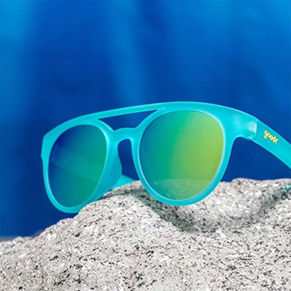 Óculos de Sol Redondo Azul com Lente Espelhada Polarizada Proteção UV400 - Dr. Ray, Sting