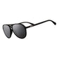 Óculos de sol Goodr Brasil modelo aviador preto com lentes polarizadas e proteção UV400 para esportes e uso casual