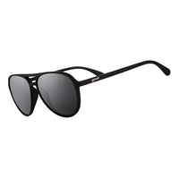 Óculos de sol Goodr Brasil modelo aviador preto com lentes polarizadas e proteção UV400 para esportes e uso casual
