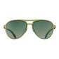 Óculos de sol aviador Goodr Brasil Buzzed on the Tower na cor verde com lentes polarizadas e proteção UV400.