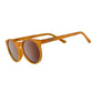 Óculos de sol Goodr Brasil Bodhi's Ultimate Ride redondo com armação amadeirada caramelo e lentes marrons polarizadas