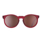 Óculos de sol Goodr Brasil redondo na cor bordô com lentes marrons polarizadas e proteção UV400