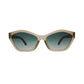 Óculos de sol Goodr Brasil modelo Deco G Dulce De Leche Luxe com armação cinza translúcida e lentes degradê.