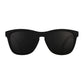 Óculos de sol Goodr Brasil modelo OG A Unicorn's Calamity, armação e lentes quadradas pretas, estilo esportivo.