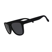 Óculos de sol Goodr Brasil modelo OG A Unicorn's Calamity com armação e lentes pretas, design quadrado e esportivo.
