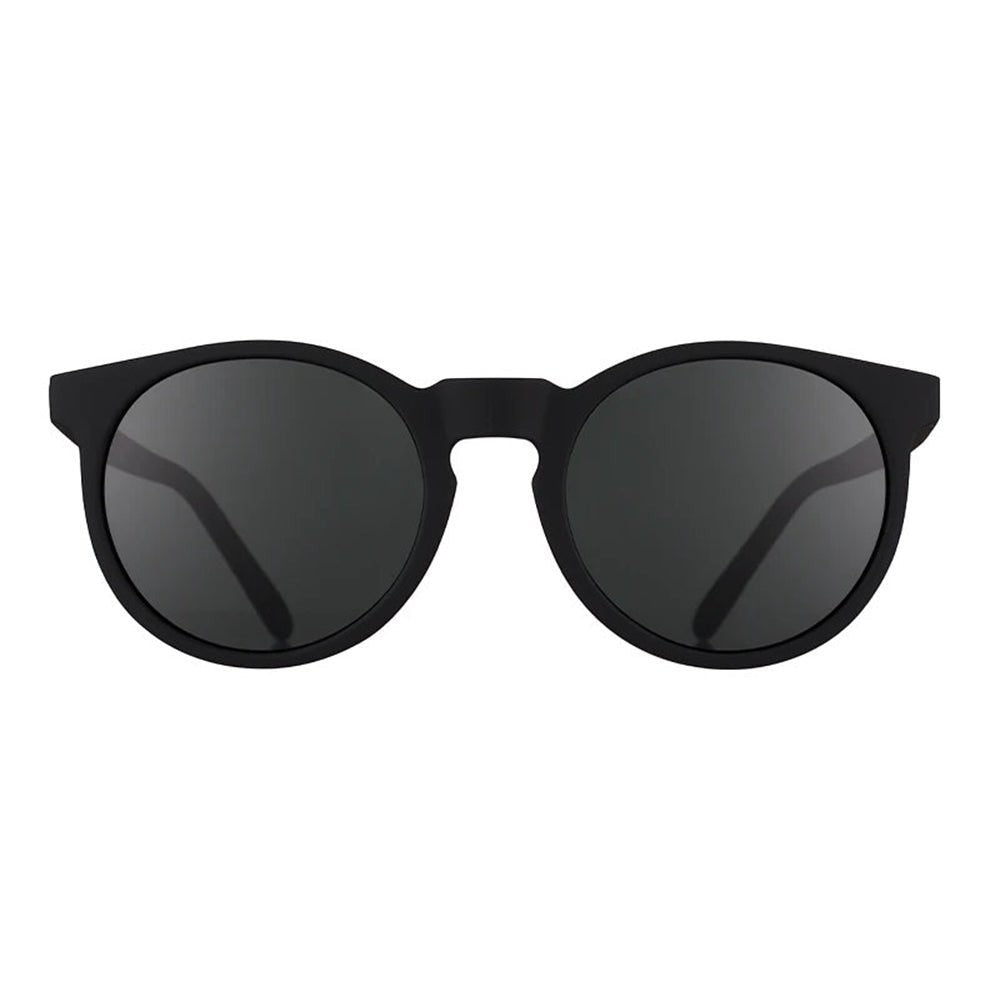 Óculos de sol Goodr Brasil redondo preto fosco com lentes polarizadas e proteção UV400 para esportes