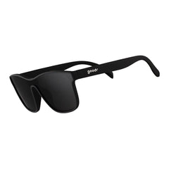 Óculos de sol esportivos Goodr Brasil VRG na cor preta com lente única polarizada e proteção UV400