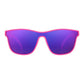 Óculos de sol Goodr Brasil modelo VRG com armação rosa e lentes roxas espelhadas polarizadas de alta performance.