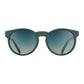 Óculos de sol Goodr Brasil redondo verde com lentes polarizadas e proteção UV400, estilo casual e esportivo.
