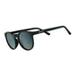 Óculos de sol Goodr Brasil Circle G redondo na cor verde com lentes polarizadas e proteção UV400 para esportes.