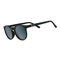 Óculos de sol Goodr Brasil Circle G redondo na cor verde com lentes polarizadas e proteção UV400 para esportes.