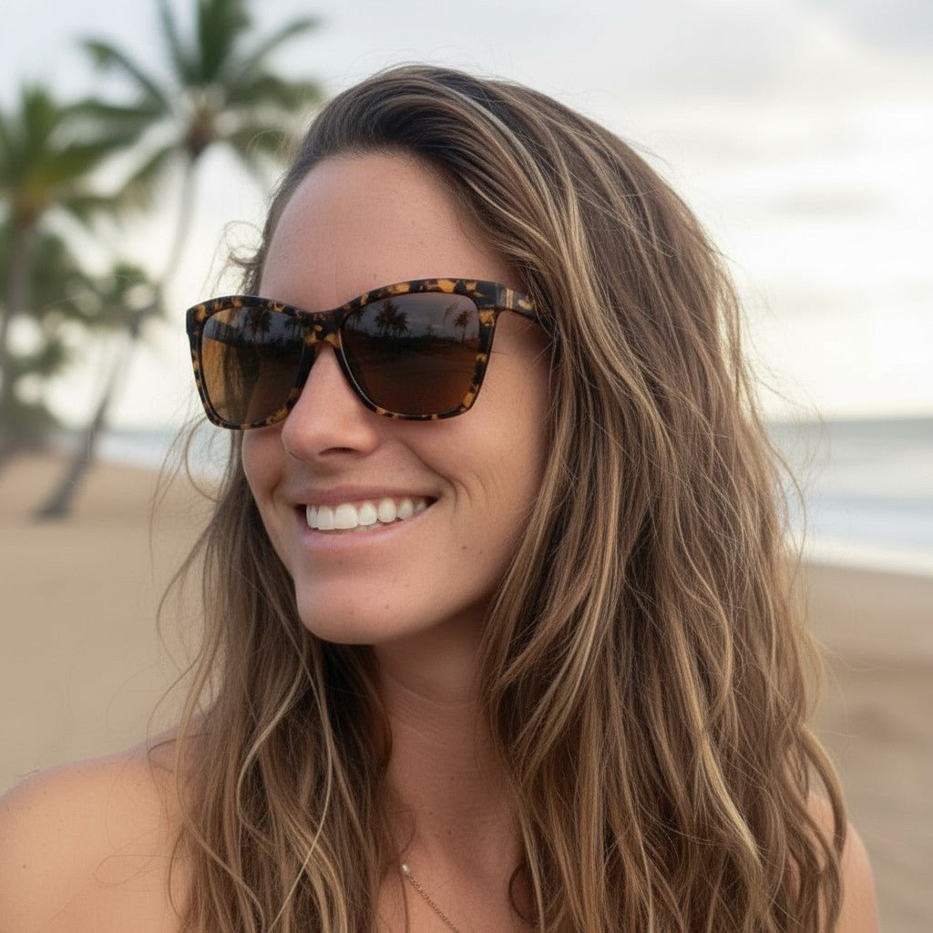 Óculos de Sol Quadrado Marrom Polarizado com Proteção UV400 - Vanguard Visionary