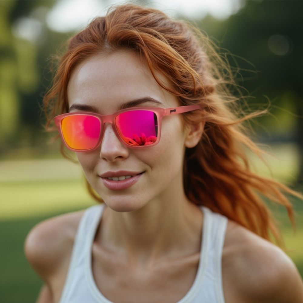 Óculos de Sol Polarizado Rosa Proteção UV400 Lente Espelhada Shrimpin Ain't Easy