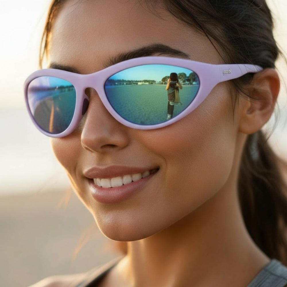 Óculos de Sol Performance Redondo Lente Azul Polarizada Espelhada - In My Periwinkle Prime